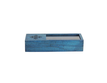 Udaipur Handicrafts Hand-made Distress Blue Wooden Multipurpose Box