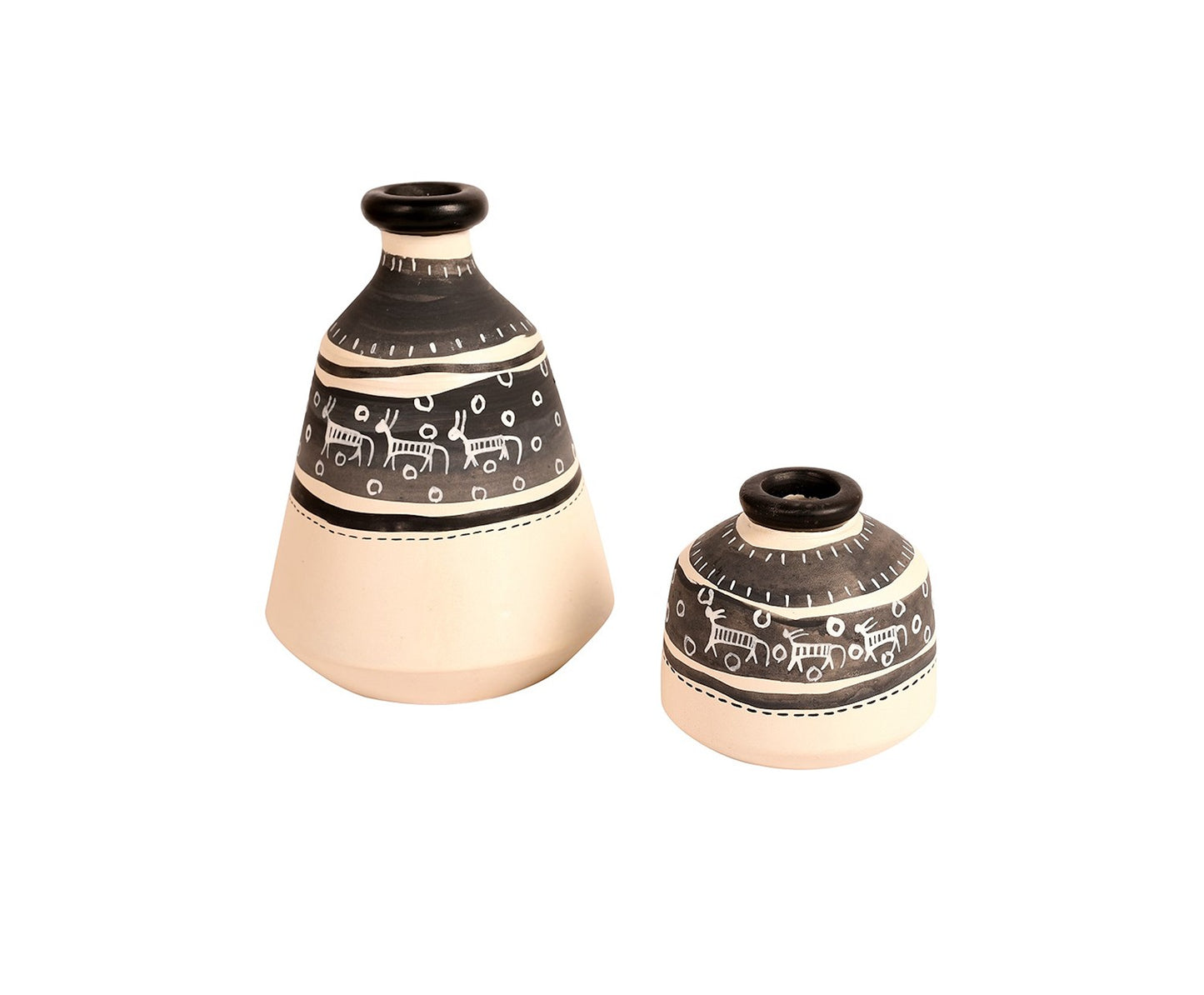 Udaipur Handicrafts Natural Brown Owl Shelf With Two Pots