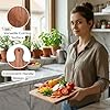 Udaipur Handicrafts Wood Chopping/Cutting Board with Handle Chopping Board/Cutting/Serving Board, Platter for Kitchen Vegetables, Fruits & Cheese Board 36cmx24cmx1.5cm, Brown
