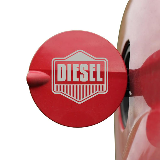 Akshar Arts BhuwanaVehicle Fuel Warning Sticker for Diesel Tanks (Metallic Silver)