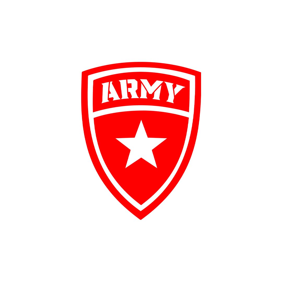 Akshar Arts Bhuwana Bold Red Army Star Sticker – Suitable for Cars, Bikes, and Laptops
