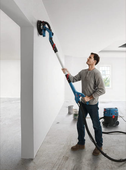 Bosch GTR 550 Drywall Sander, 550W, 215 mm, 910 rpm, UltraFlexible Head, Ceiling Suction, 4.8 kg + Carrying Case, 1 Soft pad Set, 1 Sanding Sheet, 3 Cable Clip, 1 Year Warranty