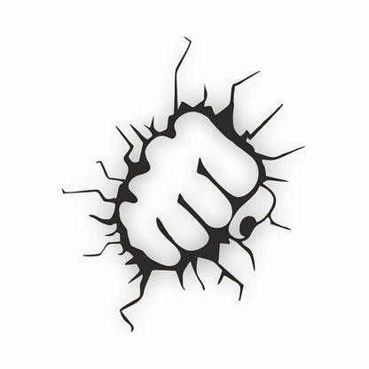 Akshar Arts Bhuwana  Black Hand Punch Nice & Trendy Look Exterior Car Sticker Self-Adhesive, Waterproof Decal Vinyl for All Car Sticker (2Pcs) Size (16cm X 20cm)_C22
