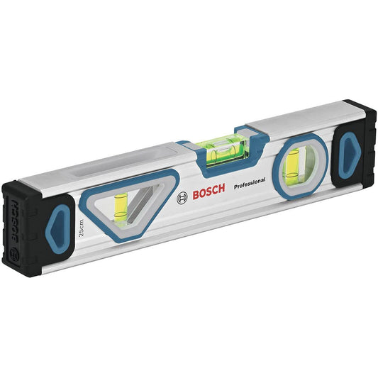 BOSCH Professional 25 cm Durable Aluminum Frame Magnetic Spirit Level - Precision Tool with Easy-to-Read Markings from Multiple Positions