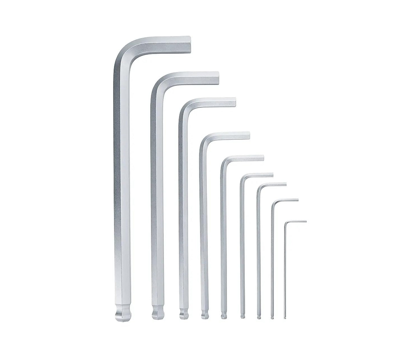 BOSCH 9-Piece Hex Key Set | 9 Sizes for Versatile Fastening & Assembly | Durable High-Strength Steel | L-Shaped Design for Extra Torque | Comfortable Grip for Easy Handling