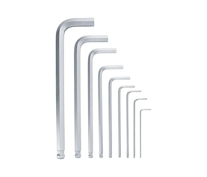 BOSCH 9-Piece Hex Key Set | 9 Sizes for Versatile Fastening & Assembly | Durable High-Strength Steel | L-Shaped Design for Extra Torque | Comfortable Grip for Easy Handling