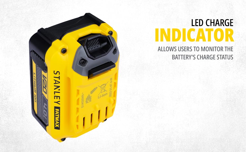 STANLEY SB204-B1 4.0Ah Battery, Compatible with All STANLEY v20 Products