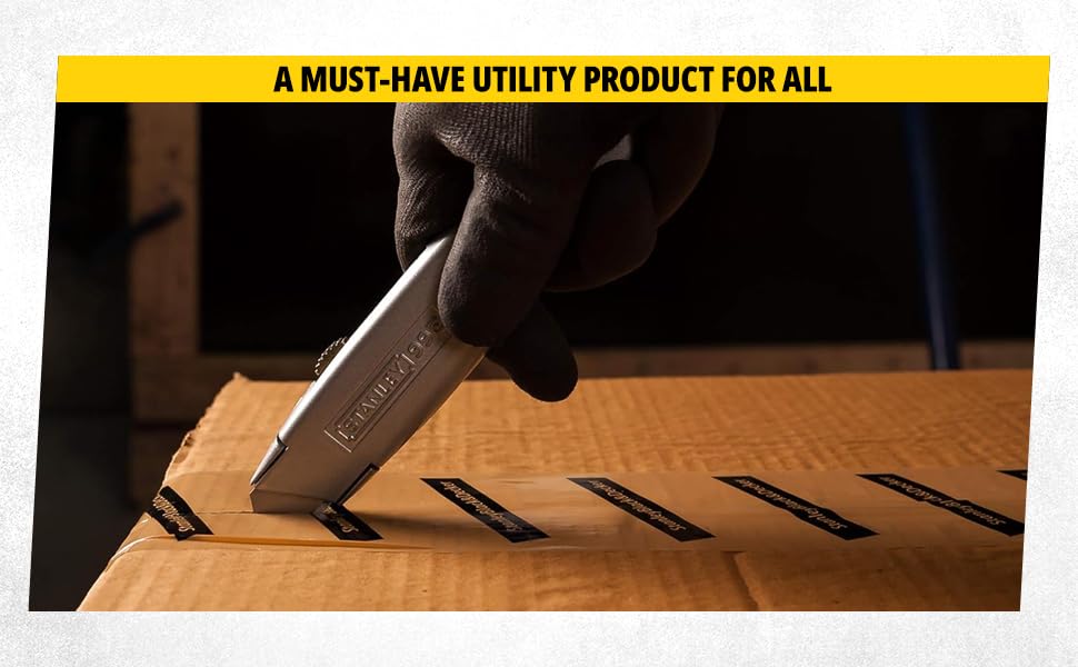 STANLEY 10-175 Retractable Utility Knife 6.125-Inch (Yellow & Black)