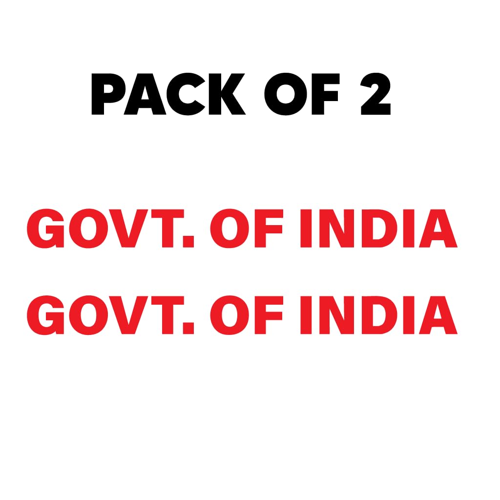 Akshar Arts Bhuwana Pack of 2 | Govt. of India Sticker for Car, Government of India Logo Stickers