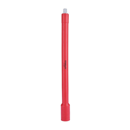 STANLEY STMT77826-23B 3/8" VDE Insulated Socket Extension Bar 250mm, Ideal For Repair Of Electric Vehicles, Red
