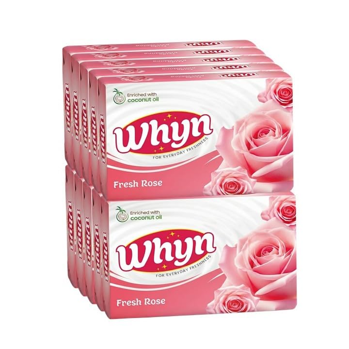 Bathing Soap Fresh Rose, 1kg (100g Pack of 10) – Natural Fragrance Bar for Soft & Glowing Skin, Long-Lasting Freshness