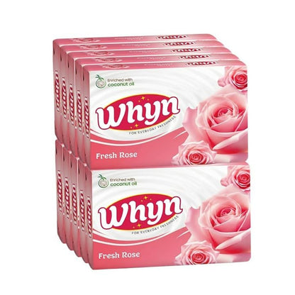 Bathing Soap Fresh Rose, 1kg (100g Pack of 10) – Natural Fragrance Bar for Soft & Glowing Skin, Long-Lasting Freshness
