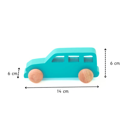 UdrCrafts® Wooden Jeep for Toddlers and Infants | Push Wooden Vehicle Toy | 6M-3Y | Helps Child in Grip Strength, Hand-Eye Coordination