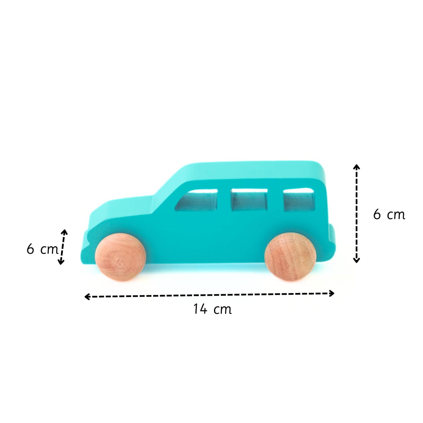 UdrCrafts® Wooden Jeep for Toddlers and Infants | Push Wooden Vehicle Toy | 6M-3Y | Helps Child in Grip Strength, Hand-Eye Coordination