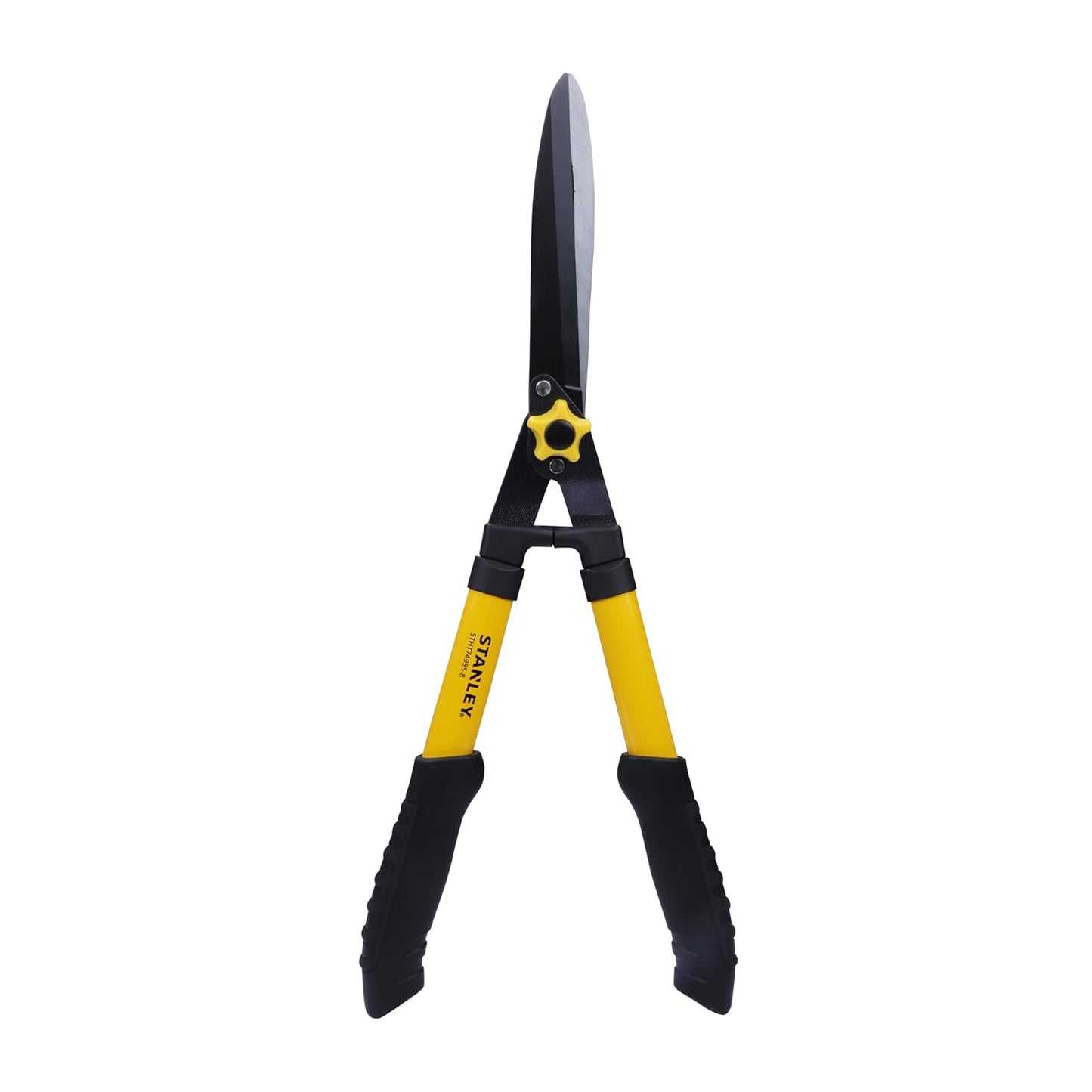 STANLEY STHT74995-8 8"/200 mm Hedge Shears, Carbon Steel Blade, Ideal for Cutting Branches of Trees, Shrubs & Bushes, Ergonomic Rubber Grip, YELLOW & BLACK