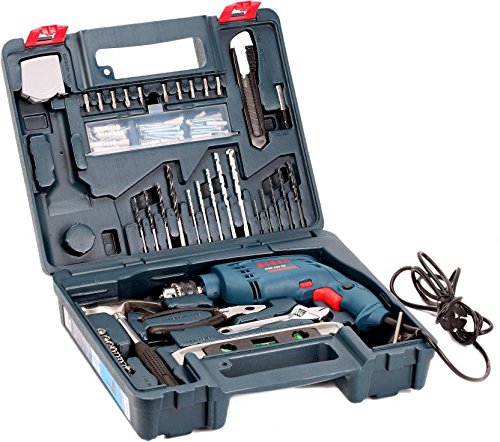 BOSCH Professional GSB 500 RE Corded-Electric Drill Tool Set, 10 mm, 500 Watt, 1 Year Warranty, Blue