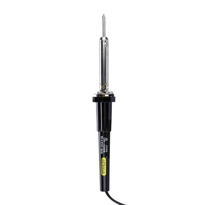STANLEY 69-031B Round 30-Watt Corded Soldering Iron, Comes with 2 Soldering Tips, Ideal for Soldering Light Gauze Wires, Thin Metals & Other Electrical Work, Black and Chrome