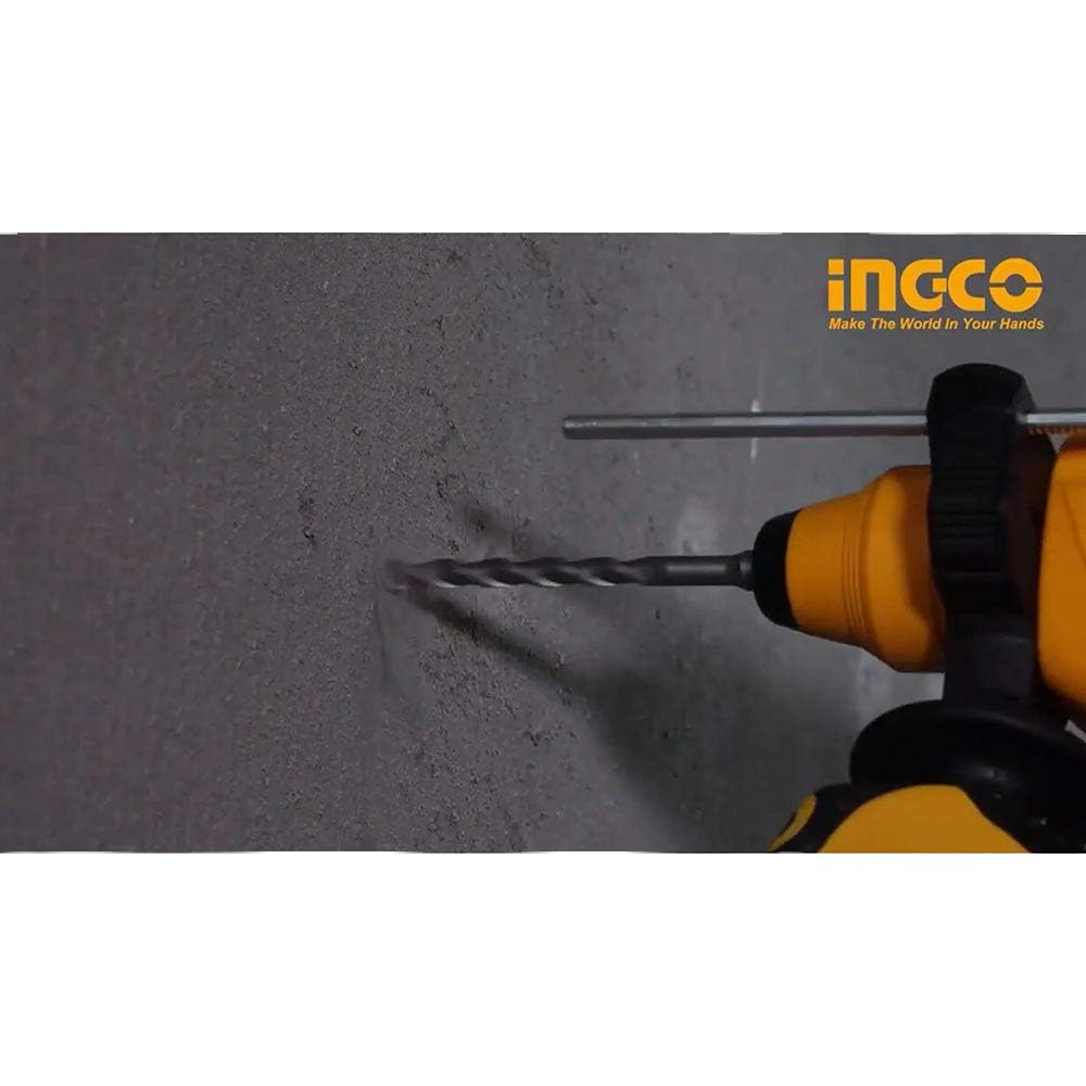 INGCO RGH9028 800W Rotary Hammer Drill 1200 RPM Speed 26mm Chuck Corded Electric Drilling for Home Brick Metal Chiselling Masonry