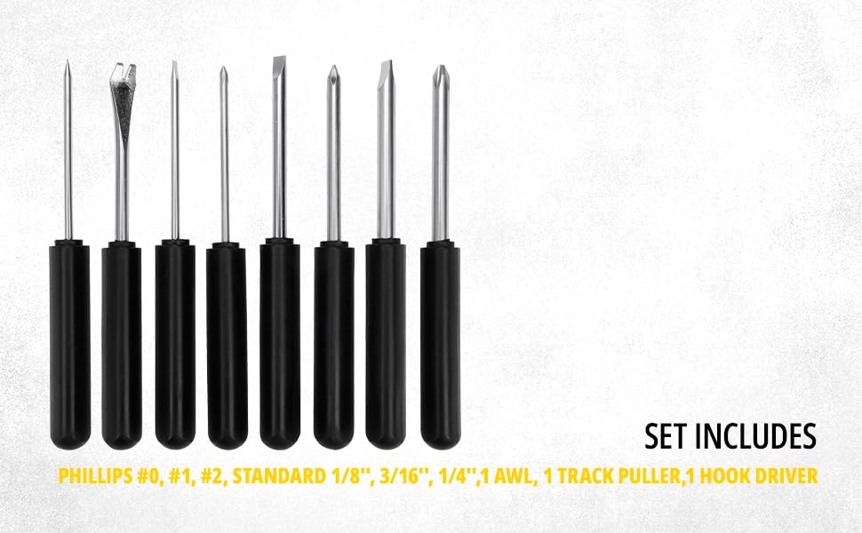 STANLEY STHT62511 9-Way Screwdriver Set with Storage Case for Home, DIY, Professional & Industrial Use Ideal for Carpentry, Construction, Mechanical, Electrical & Plumbing Tasks, YELLOW & BLACK