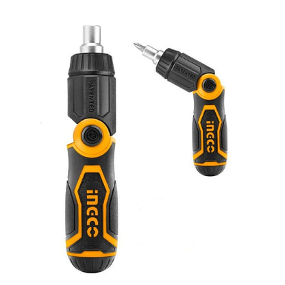 INGCO 13 IN 1 Ratchet Screwdriver Set, INGCO Style Ratchet Handle Folding Handle, High Auality Ratchet 12 Pcs 6.35 * 25 mm Screwdriver Bits