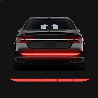 Akshar Arts Bhuwana PET Car High Intensity Reflective Sticker Warning Safety Reflector Strips Universal Car Truck Bumper Reflective Stickers 5 Pcs Set - 90X3.5 Cm (Red)