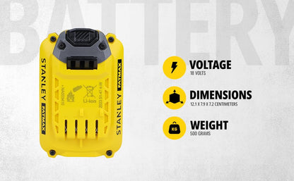 STANLEY SB204-B1 4.0Ah Battery, Compatible with All STANLEY v20 Products