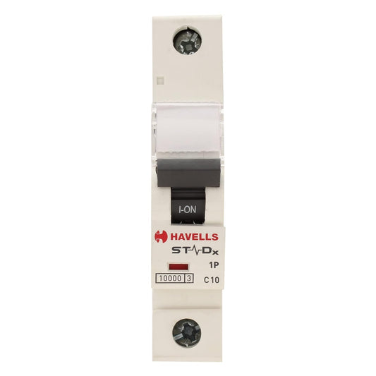 HAVELLS STAD-X 10A SP C MCB 240V - WHITE
