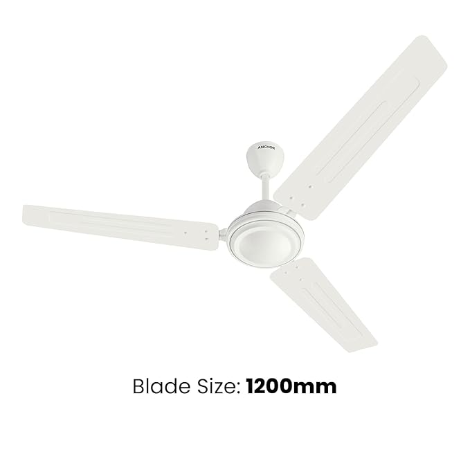 Anchor by Panasonic Penta Turbo High Speed Bldc Ceiling Fan With Remote | 5 Stars Rated 1200Mm (48 Inch) Ceiling Fan For Home (2 Yrs Warranty) (White, 14992Chw)