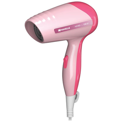 Havells 1200W Powerful Hair Dryer|Overheat Protection|2 Heat Settings (Hot/Warm)|Heat Balance Technology|Premium Pink|Your Perfect Blow Dry Companion For Effortless Hair Styling|Hd1903-1200 Watts