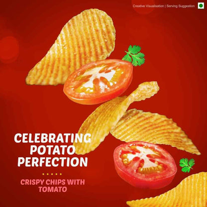 Bingo! Potato Chips Tomato Flavour-Crispy & Tangy Tomato Chips Pack For Snacks 90 Gram
