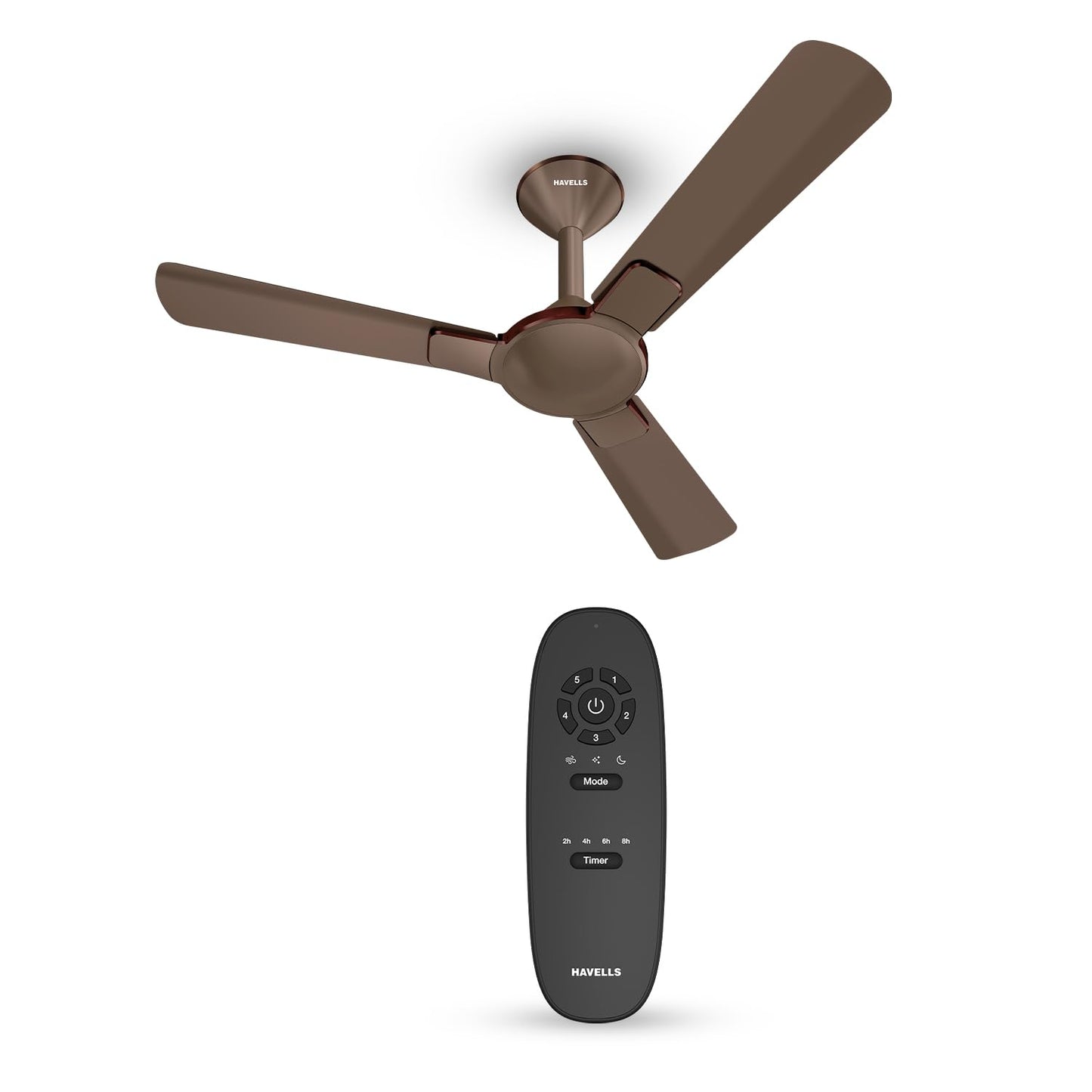 Havells 1200mm Enticer BLDC Prime Ceiling Fan| Compatible with Regulator & Remote| Upto 55% Energy Saving| High Air Delivery | 100% Copper Motor| 2 Years Comprehensive Warranty(Brown LT Copper)