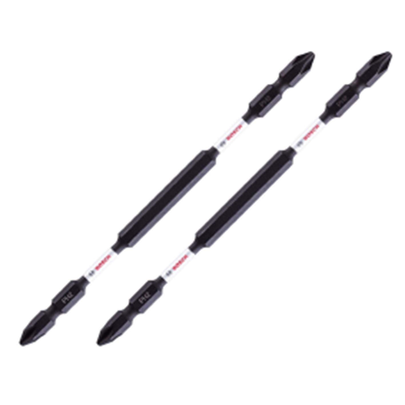 Bosch Professional Impact, Double Ended Screwdriver Bits, Type Ph2-Ph2, Length 150mm, With Black Oxide Suitable For Impact Drivers, Pack Of 2