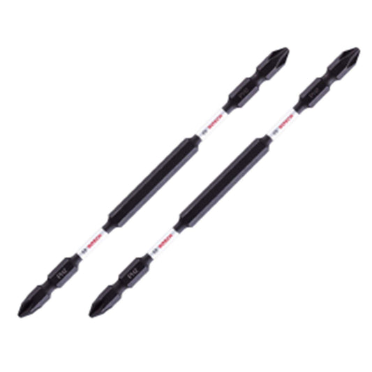 Bosch Professional Impact, Double Ended Screwdriver Bits, Type Ph2-Ph2, Length 150mm, With Black Oxide Suitable For Impact Drivers, Pack Of 2