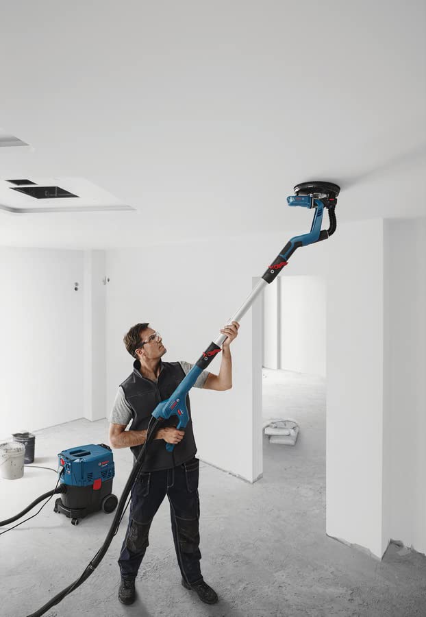 Bosch GTR 550 Drywall Sander, 550W, 215 mm, 910 rpm, UltraFlexible Head, Ceiling Suction, 4.8 kg + Carrying Case, 1 Soft pad Set, 1 Sanding Sheet, 3 Cable Clip, 1 Year Warranty