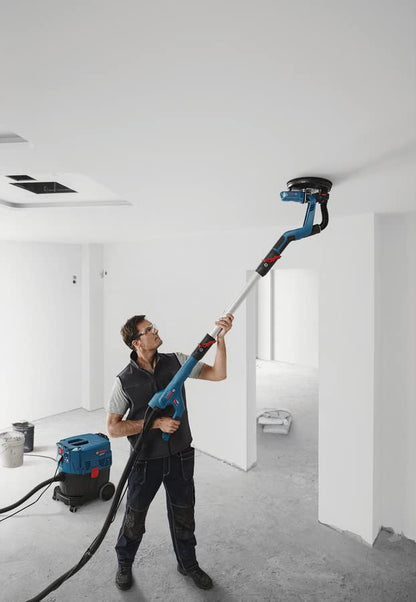 Bosch GTR 550 Drywall Sander, 550W, 215 mm, 910 rpm, UltraFlexible Head, Ceiling Suction, 4.8 kg + Carrying Case, 1 Soft pad Set, 1 Sanding Sheet, 3 Cable Clip, 1 Year Warranty