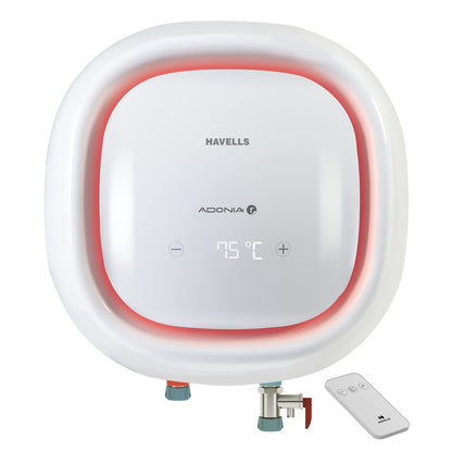 Havells Adonia R 25L Storage Water Heater(Geyser)|Color Changing Temp Sensing LED Indicator|Digital Display|Remote Control|5 Star|Warranty:7 Year on Tank |Shock safe Plug|Free Installation& Flexi Pipe