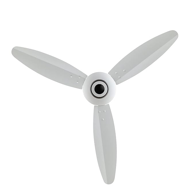 ANCHOR by panasonic Ecobreeze 1200mm BLDC Ceiling Fan (3 Blade, Matt White) with Remote, Medium (14143MWH)