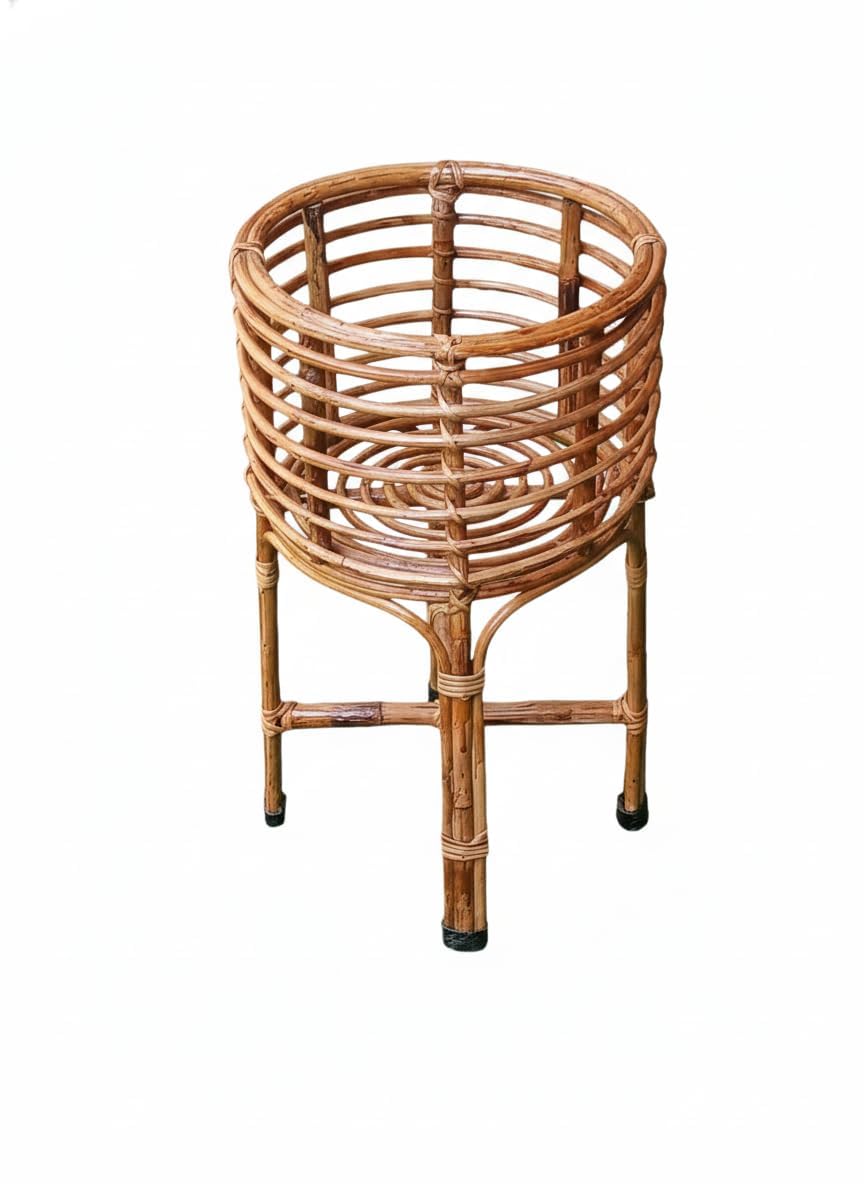 UdrCrafts®  Cane Bamboo Planter Stand for Home Indoor, Outdoor, Living Room, Balcony, Garden