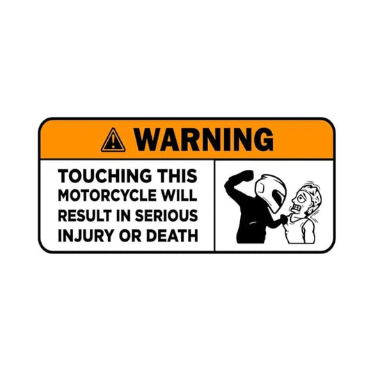 Akshar Arts Bhuwana Warning Don’t Touch My Bike Sticker & Decal for All Bikes and Cars,Laptop Sticker