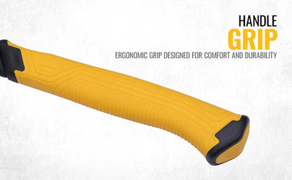 DEWALT DWHT51387-0 Steel Campers Axe with Extra-Wide Chisel Blade for Cleaner Cuts on Brick & Masonry, 567 grams, YELLOW & BLACK