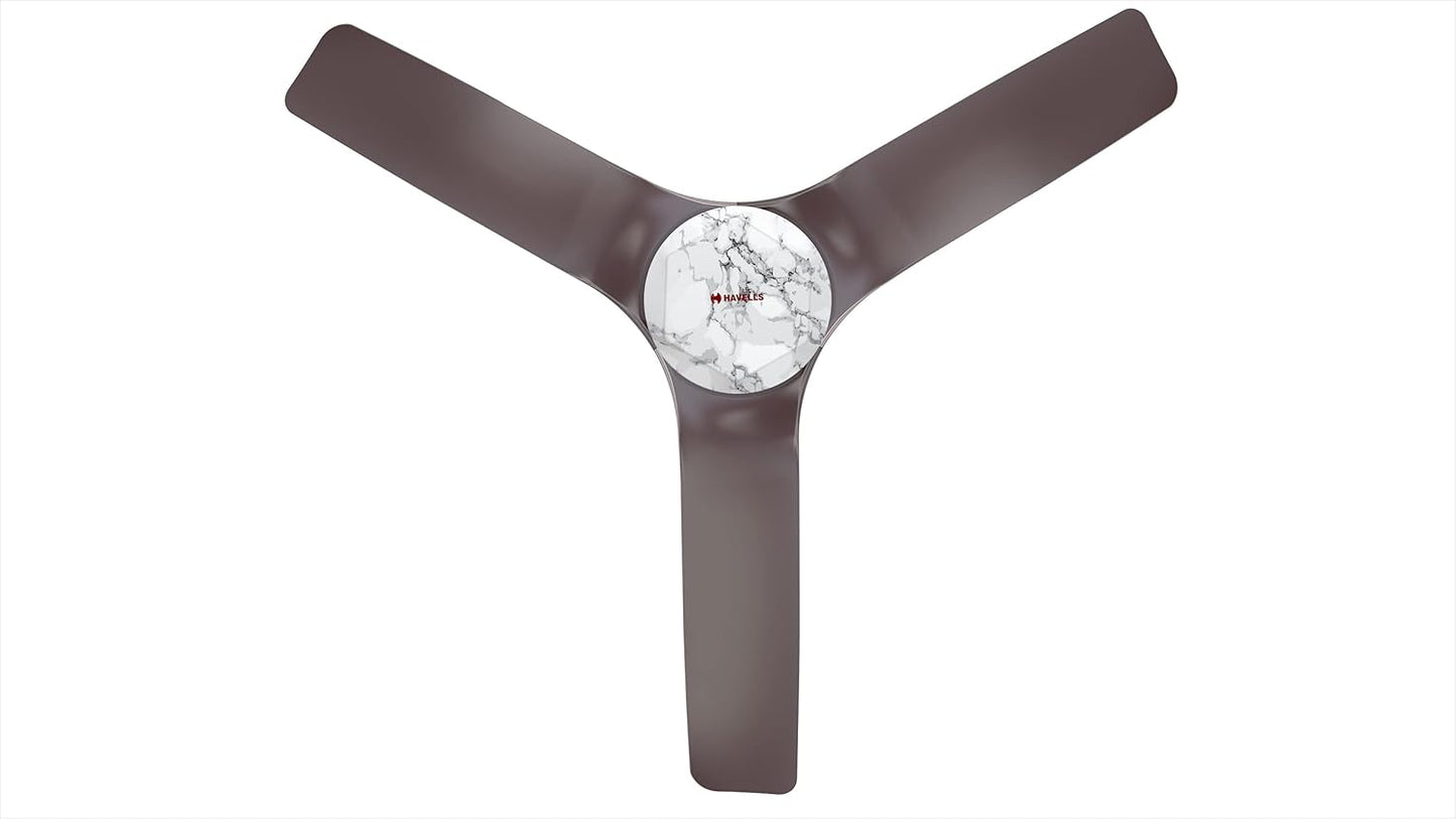 Havells 1200mm Stealth Air Prime BLDC Motor Ceiling Fan | Most Silent & Premium, 5 Star with RF Remote, 100% Copper | Upto 55% Energy Saving, Timer, Memory Backup | (Pack of 1, Marble Dust)