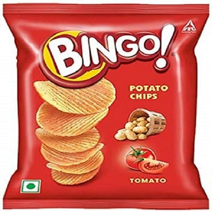 Bingo! Potato Chips Tomato Flavour-Crispy & Tangy Tomato Chips Pack For Snacks 90 Gram
