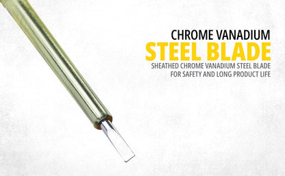 STANLEY 66-120-S 178mm/7.5'' Spark Detecting 2-in-1 Screwdriver, 5mm, 100-500V AC, Durable Clip, Insulating Plastic Handle & Sheathed Chrome Vanadium Steel Blade for Safety and Long Life