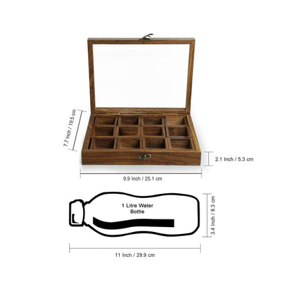 Udaipur Handicrafts Spice Box for Kitchen (12 Detachable Conatiners, Each Container : 45 gram) |Masala Container Dabba Spice Box Wooden Namak Dani for Kitchen Masala Dani Box