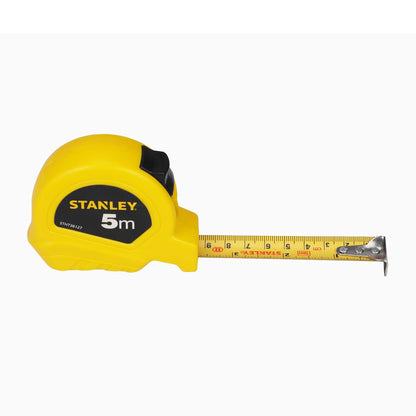 Stanley Stht36127-812 5 Meter Plastic Short Measuring Tape For Home,Diy,Professional&Industrial Use,Yellow&Black,24 Cm,8 Cm