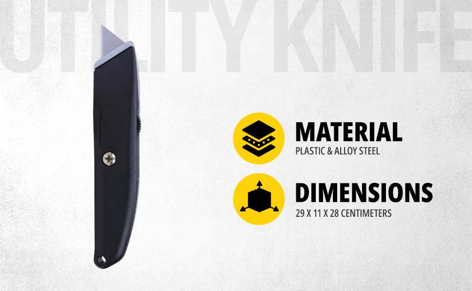 STANLEY 10-175 Retractable Utility Knife 6.125-Inch (Yellow & Black)