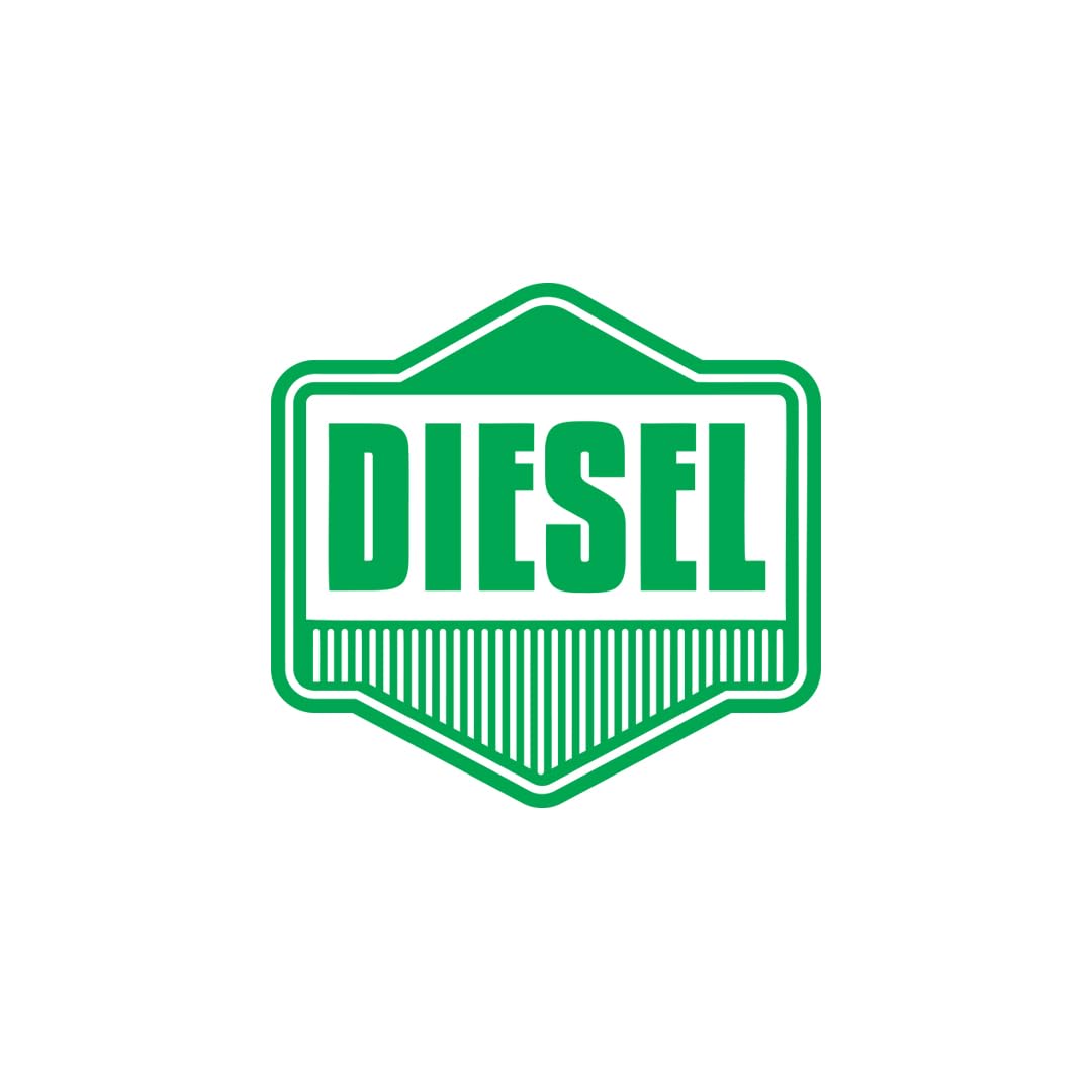 Akshar Arts Bhuwana Vehicle Fuel Warning Sticker for Diesel Tanks (Green)