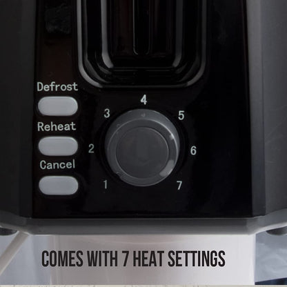 Havells Crisp Plus Pop-Up Toaster | 2 Slices | 750 Watts | 7 Heat Settings | Reheat,Defrost & Cancel Functions | Auto Bread Centering | Cool Touch | Crumb Tray for Easy Cleaning | 2Yr Warranty | Black