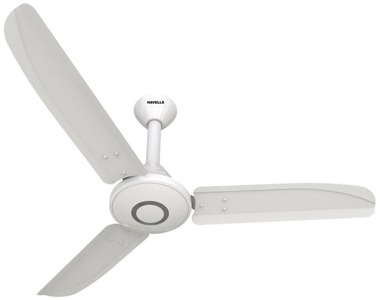 Havells Efficiencia 1200mm Ceiling Fan | 390 RPM | Uniquely Shaped Blades | Power: 32 Watt | High Performance Motor with Silent Operation | 2 Years Manufacturer Warranty (Pack of 1, Pearl White)