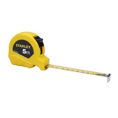 Stanley Stht36127-812 5 Meter Plastic Short Measuring Tape For Home,Diy,Professional&Industrial Use,Yellow&Black,24 Cm,8 Cm
